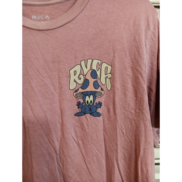 RVCA‎ Artist Network Shirt Slim Fit - Large - Magic Mushroom Guy Surfer - Picture 4 of 6